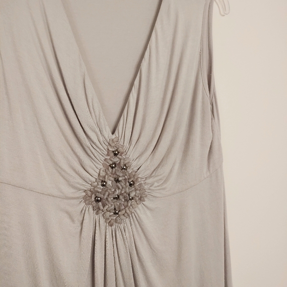 Rain Y2k grey beaded sleeveless top. Size L - Picture 3 of 5